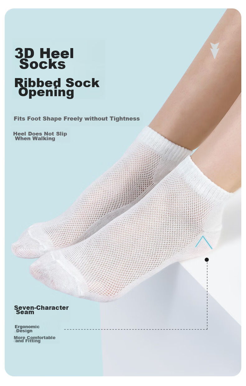 Grace Travel Disposable Socks, Compressed Short Tube Socks, Daily Disposable, for Business Trips, Unisex, No-Wash, 5 Pairs Pack, White 5