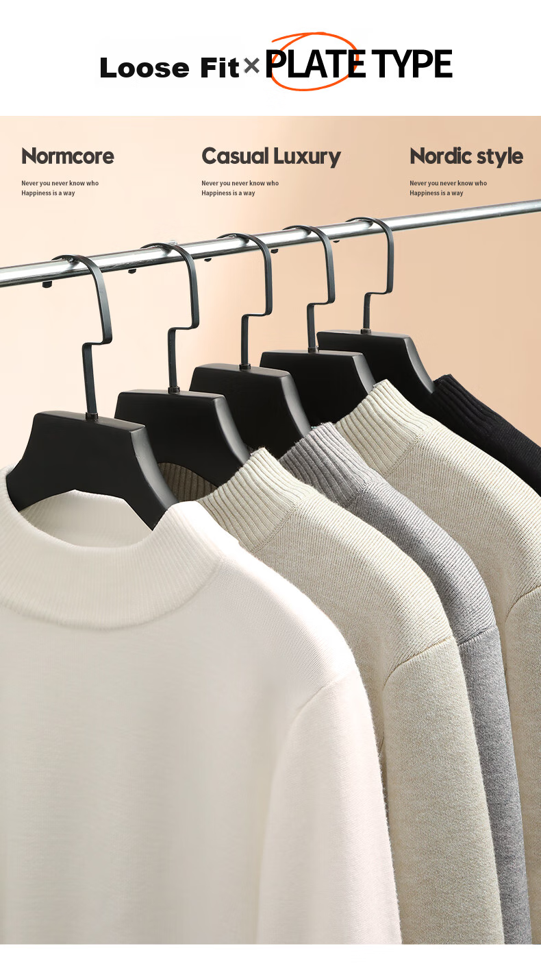 JEANSWEST LIFE New Chinese-Style Knit Sweater for Men, Autumn And Winter Warm Semi-Turtleneck Sweater, National Trend Casual Style Men's Sweater, Handsome 3