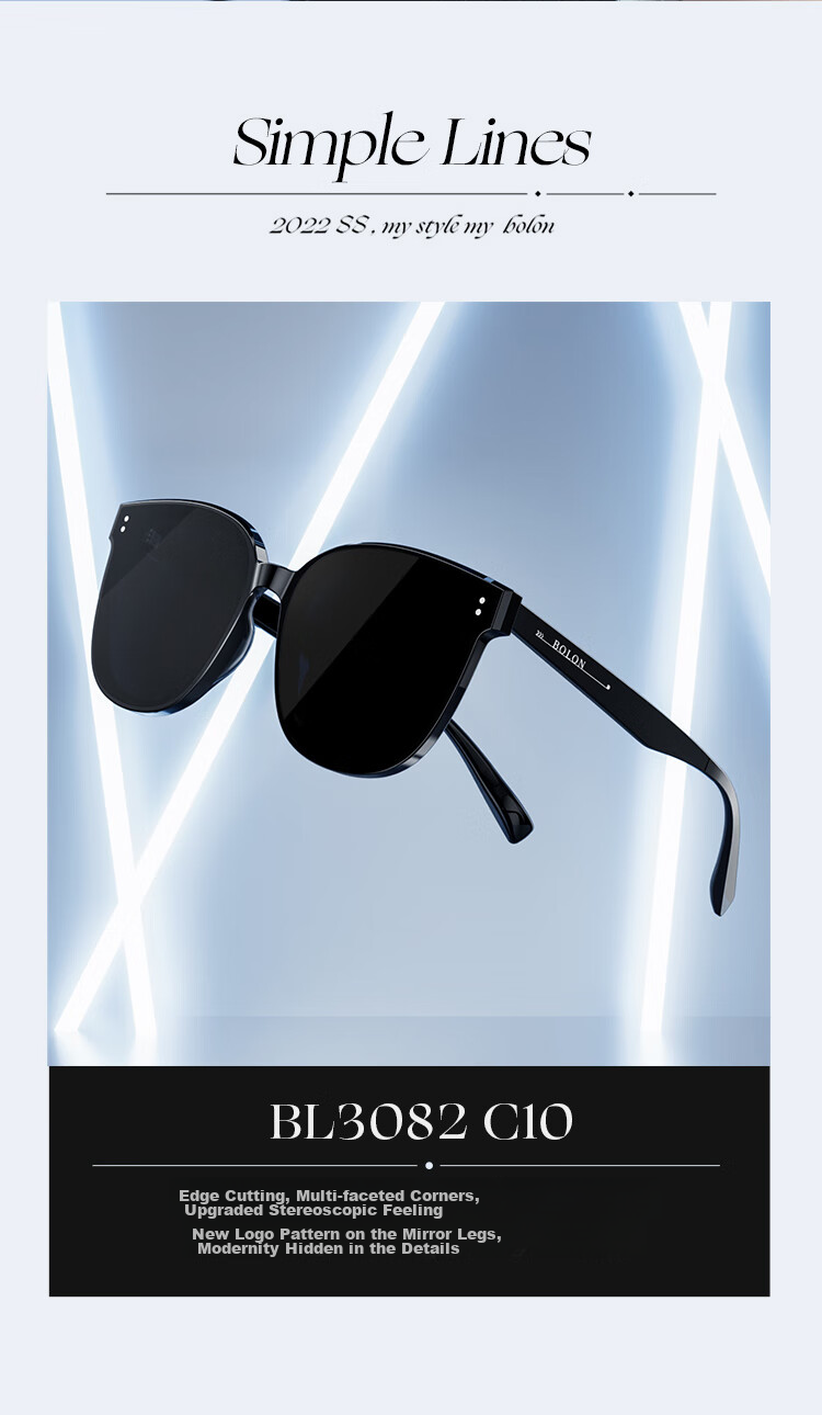BOLON Sunglasses, Yang Zi's Style, Versatile Sunglasses for Women, UV Protection, Outdoor Driving Sunglasses, BL3082A10 2