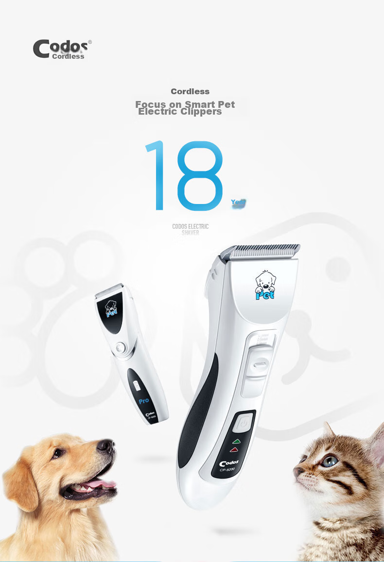 Codos Professional Pet Home Electric Trimmer, Dog Grooming Tool, Rechargeable Hair Clipper for Large Dogs, Customized CP-9200 Graduation Gift 1