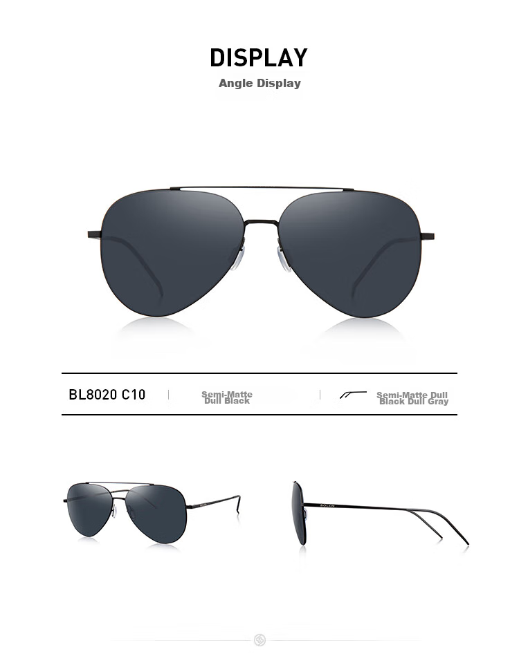 BOLON Aviator Sunglasses, High-Definition Polarized Glasses, Outdoor Driving UV Protection Sunglasses for Men, BL8020D12 6