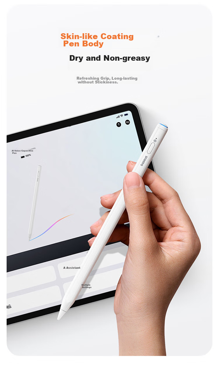 BASEUS Capacitive Stylus for IPad, Compatible with Apple Pencil Gen 2, Suitable for 2026 Pro/Air8/Mini/iPad11 Tablets, Touchscreen Writing Pe 18