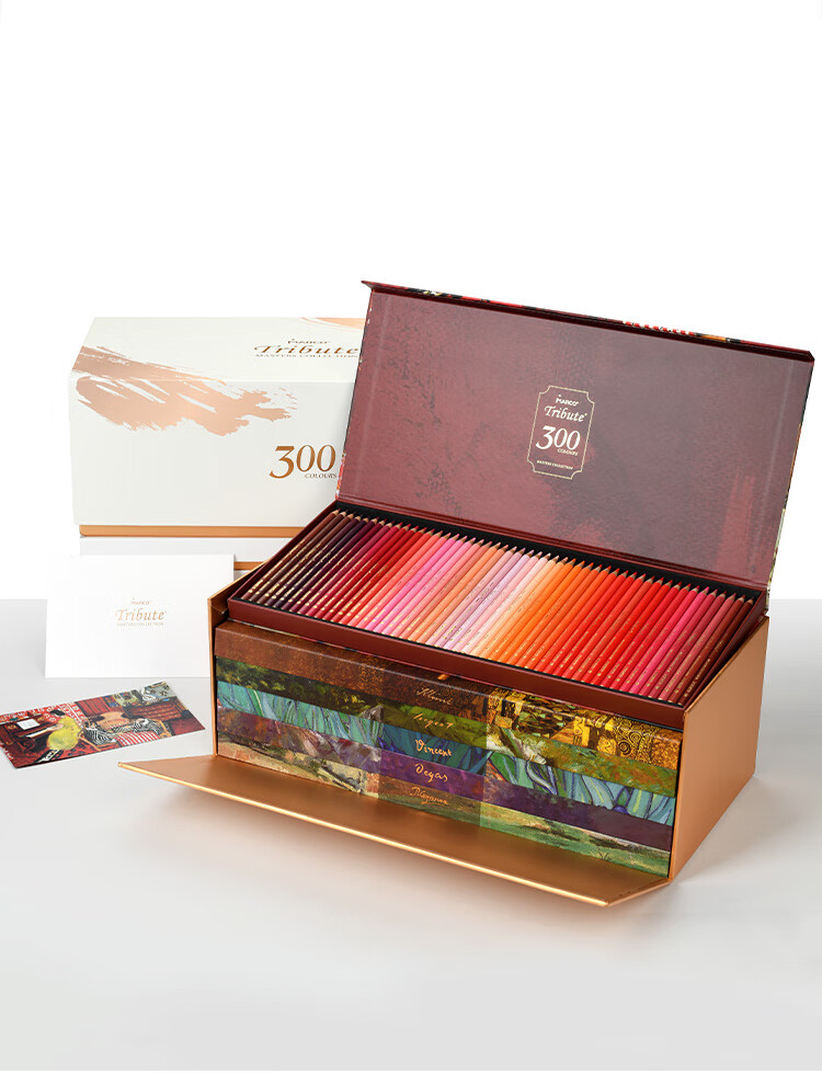 MARCO Master Series Oil-Based Colored Pencils Art Student Special Set, Colorful Pencils Birthday Back-To Gift, Master Gift Box [300-Color Gift Box] 14