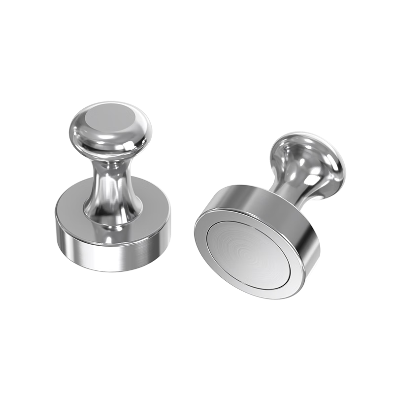 AUCS Whiteboard Strong Magnet, Magnetic Pins, Magnetic Clamps, Magnetic Fixers, Iron Attractors, Round Magnetic Pins, Small Magnets for Office Stationery, Neodymium Iron Boron Stainless Steel, 20*25mm/6 Pieces