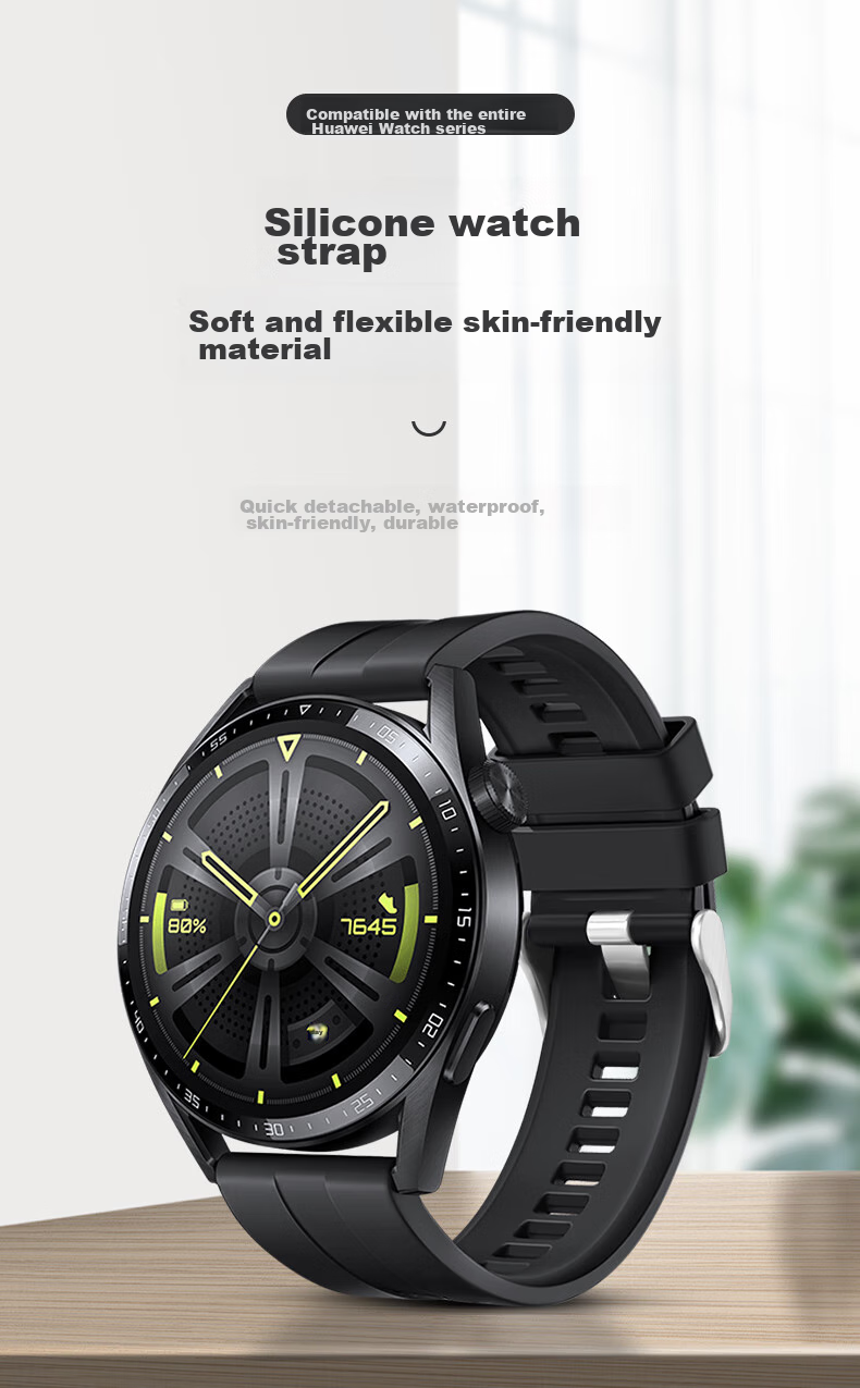 Xiaopijiang Compatible with Huawei Watch Bands GT7pro/GT6/GT5/4/3, Sports Silicone Watch Band for Huawei Watch 6pro/Watch5/4pro/Honor/Xiaomi Watch 1
