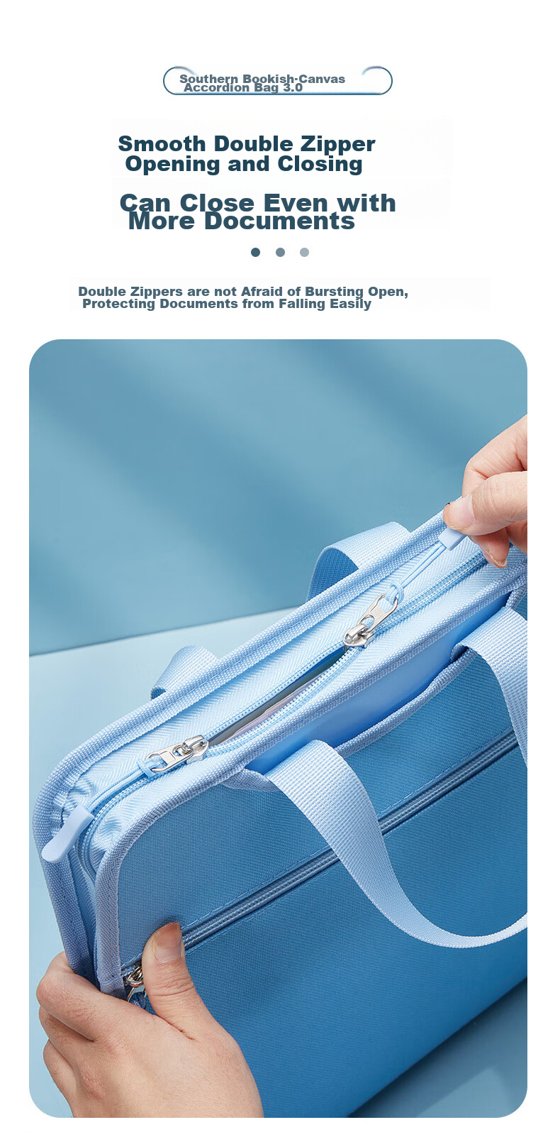 Nanguoshuxiang Vertical Accordion File Folder, A4 Large Capacity, 15 Layers, Classified Waterproof Fabric, Multi-Layer Document Folder, Suitable for Exam Season Students, Canvas Storage for Test Papers 8
