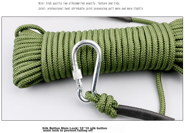 GEDUN Jiutouniao Outdoor Climbing Rope, Camping Multi-Functional Steel Wire Rappelling Safety Rope for Camping, Rock Climbing And Drying Clothes 4