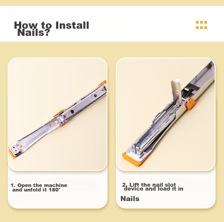 MAX Meikesi HD-10 Compact Low-Effort Stapler for Students And Office Use, Portable Stapler with Staple Remover, Can Staple 2-20 Pages, Compatible with No.10 Staples, Orange 7