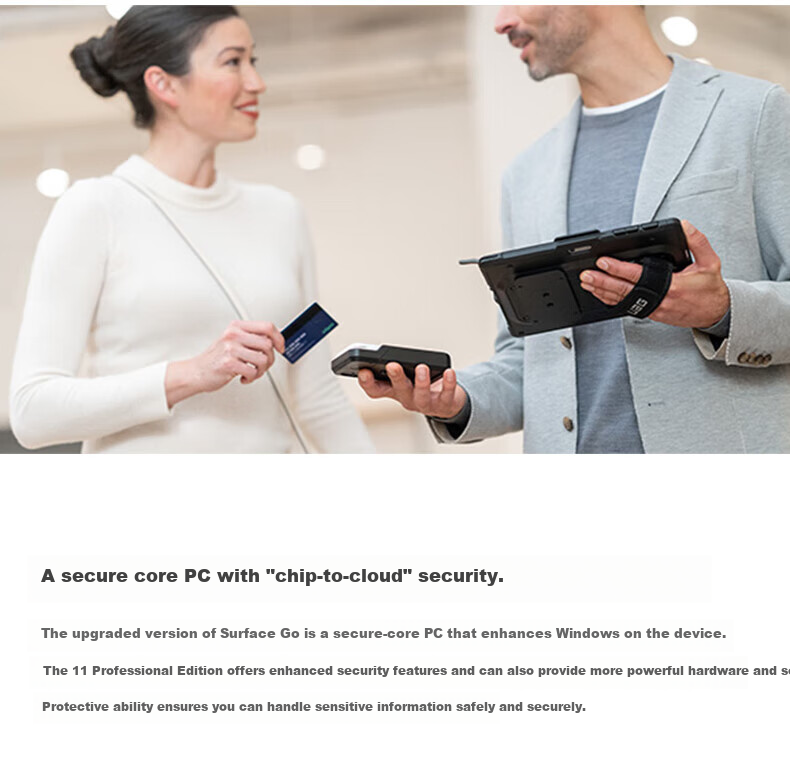 Microsoft Surface Go4 Commercial Edition, Two-In High-Performance Tablet Laptop, N200-8G+64G, Bright Platinum, Single Tablet without Keyboard 5