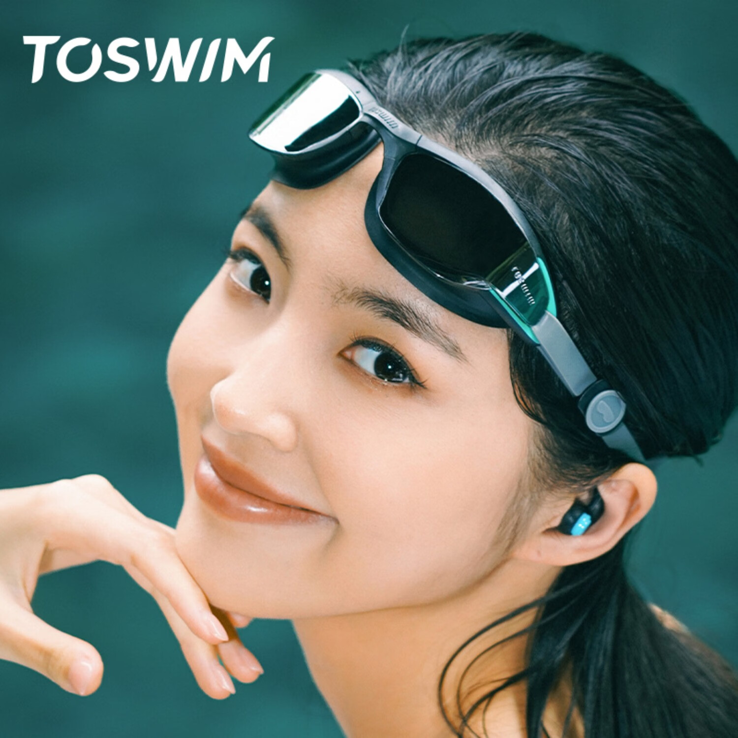 Очки для плавания TOSWIM с широкой оправой, водонепроницаемые, антизапотевающие, с высокой четкостью, версия Wuzhao Island с покрытием