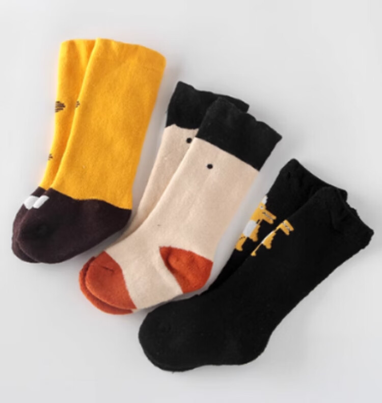 9I9 Baby Socks, Spring And Autumn Mid-Calf Socks, Infant Socks, Children's Socks, Floor Socks, 3 Pairs, 0-2 Years Old, A171 12