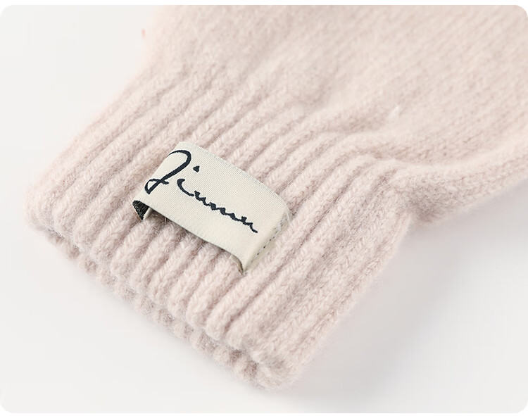 JIUMU Wool Thermal Gloves for Women, Winter Thickened Cold-Proof, Suitable for Cycling And Driving, Touchscreen Compatible Knitted Wool Gloves 16