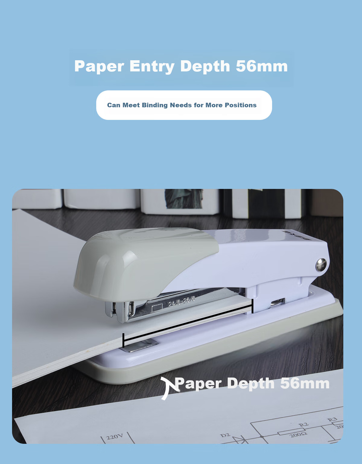 TANGO 12# Economical Office Stapler/Binding Machine/Silver Gray 24/6 Office Stationery Supplies 3C Digital Full Network Low Price 6