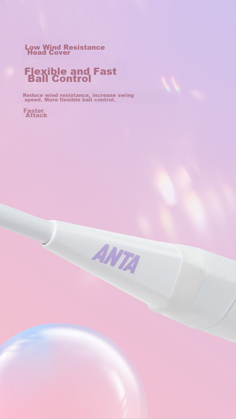 ANTA Badminton Racket Set for Men And Women, Durable Deep Groove Competition Double Racket with Nylon Shuttlecock And Grip Set 7