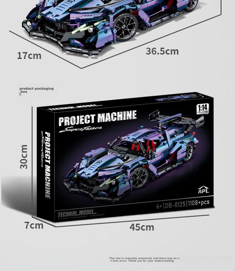 Lianhe Chuangxiang Compatible LEGO Racing Car Building Blocks, Toy for Boys Aged 8-12, Birthday Gift for Boys 16