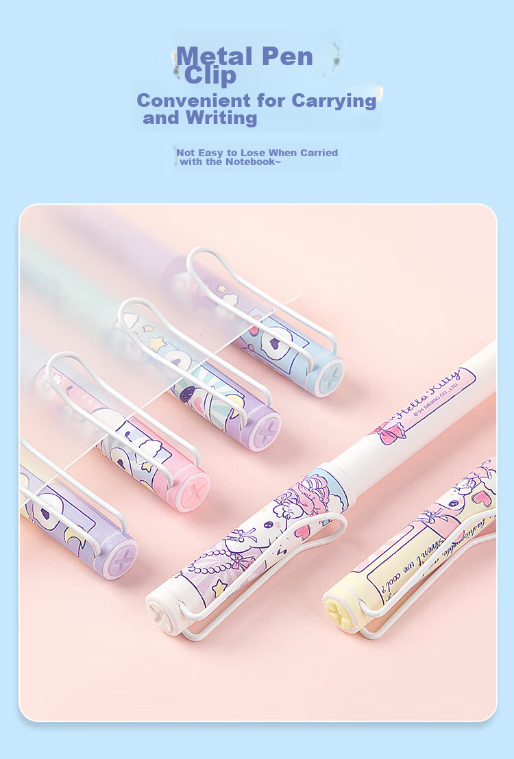 GuangBo & Sanrio Fountain Pen, Beginner's Calligraphy Practice F-Nib Hard Pen, Elementary School Student Gift, Third Grade Posture-Correcting Signature Pen, Random Pattern, KT82187-H 8