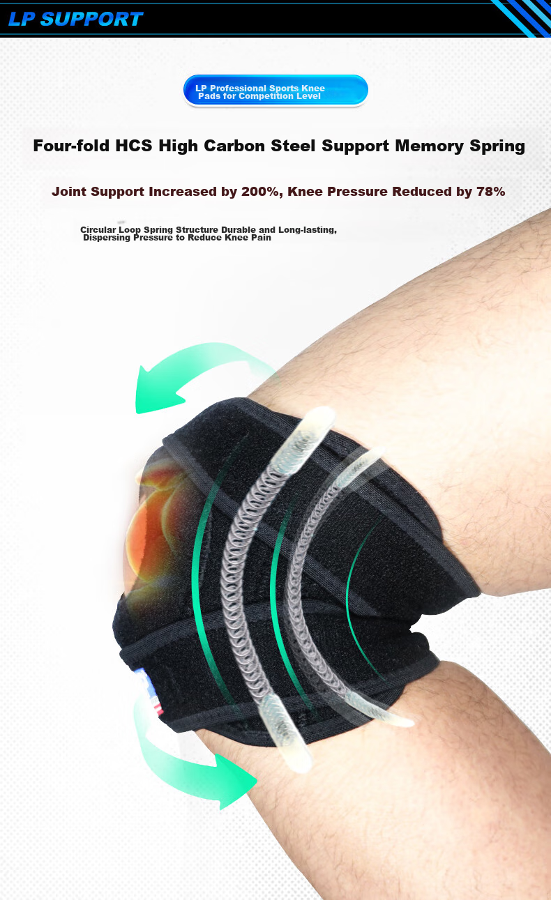 LP 782 Sports Knee Brace Meniscus Running Patella for Men And Women, Cycling Badminton Basketball Football Jump Rope Hiking Protective Gear 5