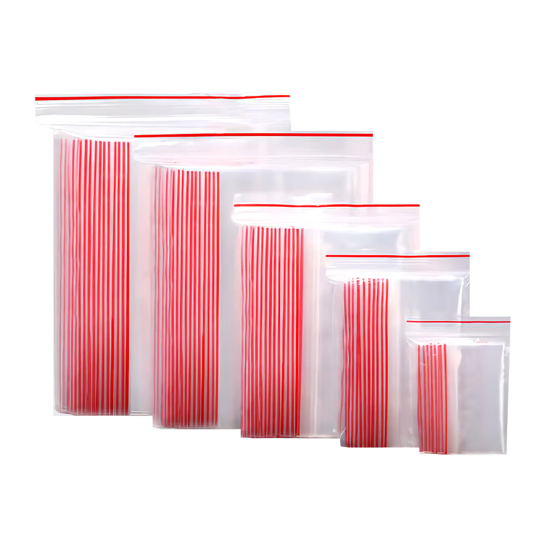 Gongbaili No. 6 Self-Sealing Bags, Sample Retention Bags, Plastic Bags, Sealing Bags, Food-Grade Sample Bags, Zipper Bags, Thickened Laboratory Packaging Bags, 12*17cm Red Edge 8 Mil Thickness/500 Pieces