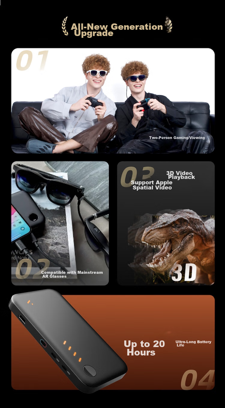 VITURE Pro Magic Dock Switch2 Early Adapter Supports Dual-Screen Gaming And Movie Viewing Compatible with Major AR Glasses Longest Battery Life of 20 Hours Supports 3D Video Playback 2