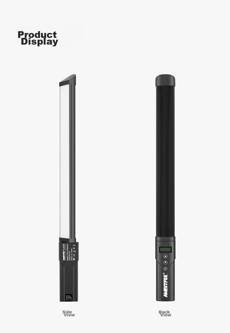 AMBITFUL Photography Fill Light, RGB Full Color Stick Light, Live Streaming Atmosphere Light, Outdoor Shooting Portable Pocket Light, Handheld Ice Light, LED Lighting 20