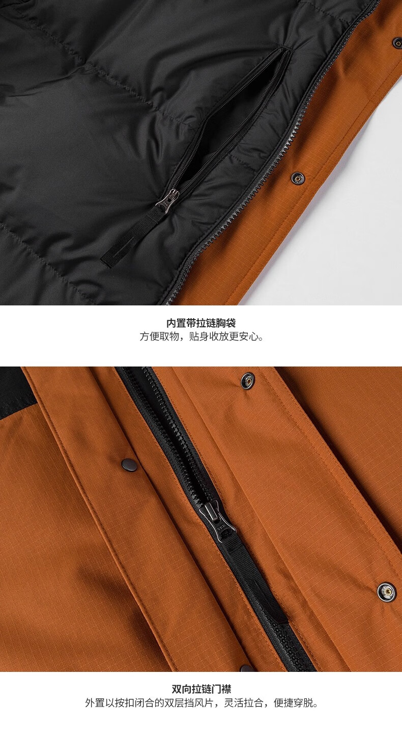 The North Face Men's New Mountain Down Jacket Outdoor Hiking Waterproof Warm Goose Down Coat 8FGH 17