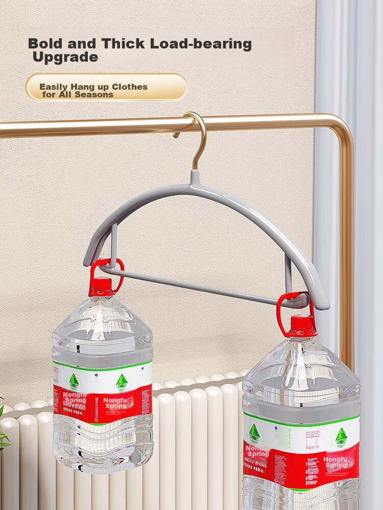 YOUQIN Luxury Hangers for Home Use, Non-Slip Clothes Hangers with Shoulder Protection, Multi-Functional Drying Rack for Clothes Storage And Hanging 5