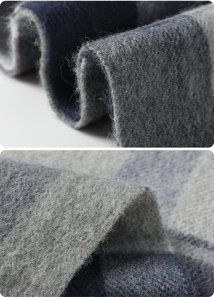 JIUMU Pure Wool Scarf for Men, Autumn And Winter Warm Neck Warmer, Gift for Men, Fathers, Mid-Autumn Festival, Birthday Present, Gift Box Packaging 23