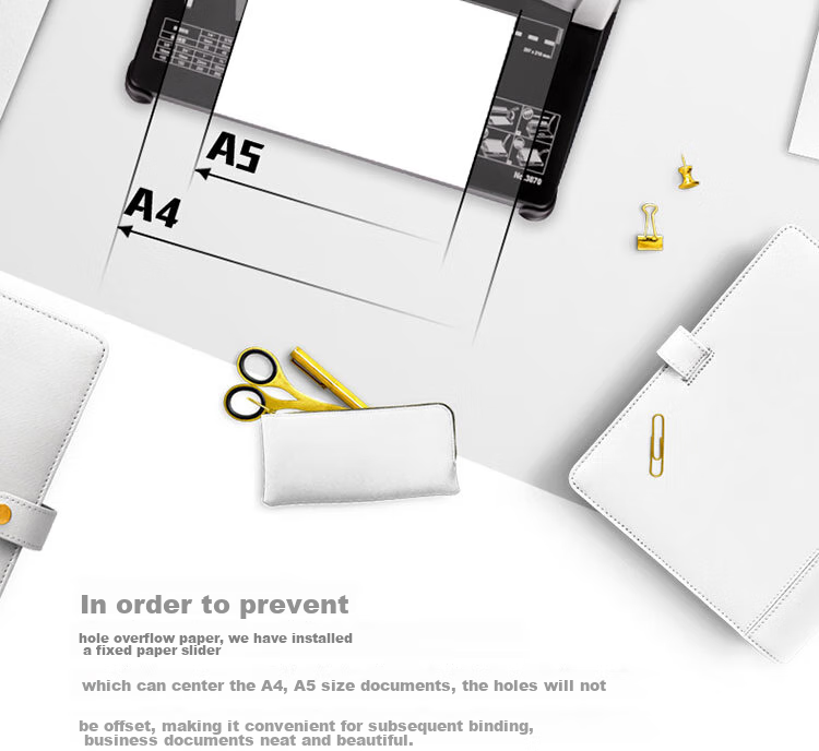 Deli Low-Force Ring/Buckle Binding Machine, 21-Hole Document File Tender Punched Machine/puncher, 3870N [Please Check for Free Gifts after Placing Order] 15
