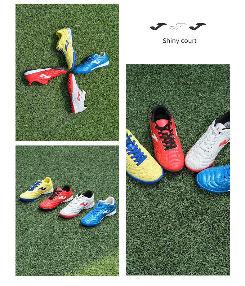 JOMA Soccer Shoes for Children TF Turf Cleats Boys Girls Youth Students Non-Slip Wear-Resistant Football Training Shoes Fluorescent Green Size 36 10