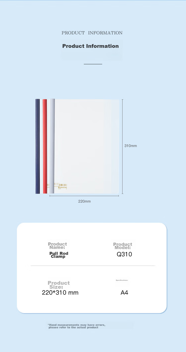 COMIX Pack of 10, Heavy-Duty Thick Lever Arch Files/folders/reports/stacking Files A4, White, Office Stationery Q310 10