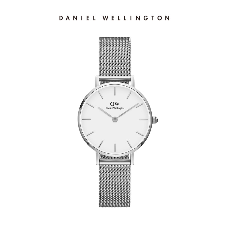 Женские наручные часы Daniel Wellington DW220, кварцевые, с белым циферблатом и стальным браслетом, 28 мм