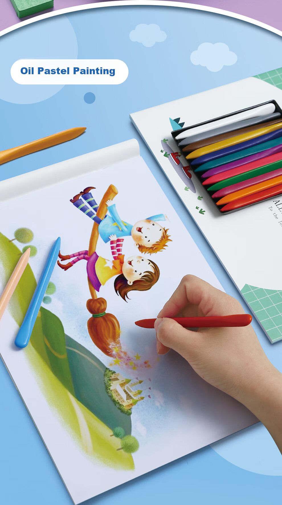 Faramon 8-Pack A4 Blank Drawing Books for Children, Elementary School Students' Sketchbooks, A4 Kindergarten Art Books, Drawing Paper, Doodle Books, Thick White Paper Sketchpads for Toddlers And Beginners 13