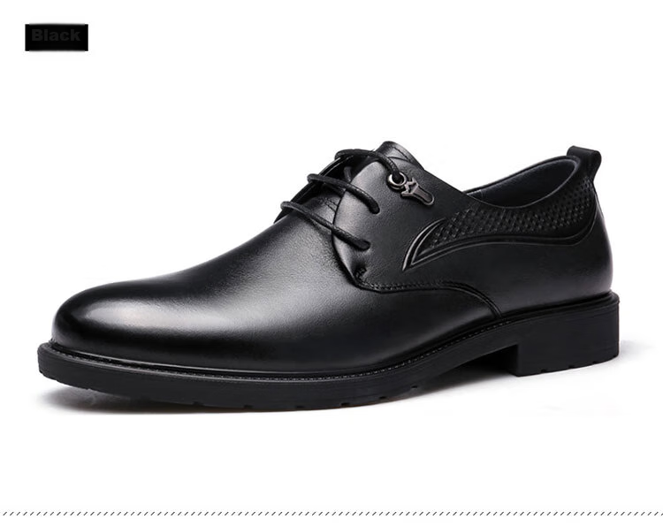 Qiangren Formal Shoes for Men, High-Quality Top-Grain Leather, Business Dress Shoes, Breathable Simple Derby Shoes, 73049 Lace-Up Style, Size 40 11