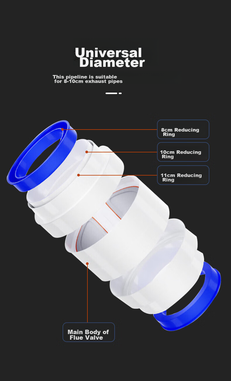 BSITN Bathroom Heater Duct Check Valve, Flue Ventilation Exhaust Fan B8104 9