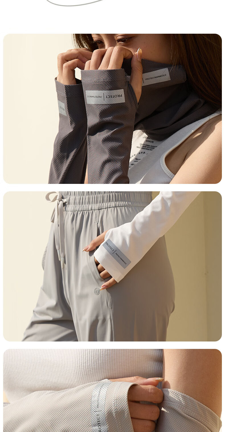 Move Iron Move Iron Ice Silk Arm Sleeves for Men And Women, Summer Ice Silk Sun Protection UV-Resistant Breathable Loose Arm Sleeves for Driving And Cycling, Gray 2
