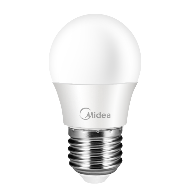 Midea LED Bulb, Energy-Saving E27 Large Screw Base Threaded Globe Bulb, Household Light Source, 3W Cool White, Pack of Three