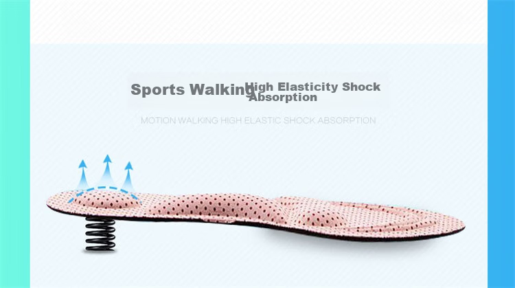 Eleft 4D Sponge Support Walking Shoe Insoles, Breathable, Sweat-Absorbing, Massage, Women's Style 5