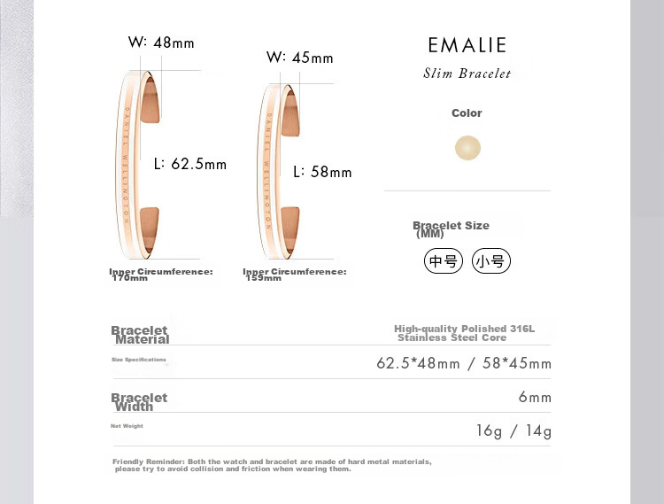 Daniel Wellington Satin White + Rose Gold Medium Open Bangle for Women DW067 Birthday Gift for Girlfriend 9