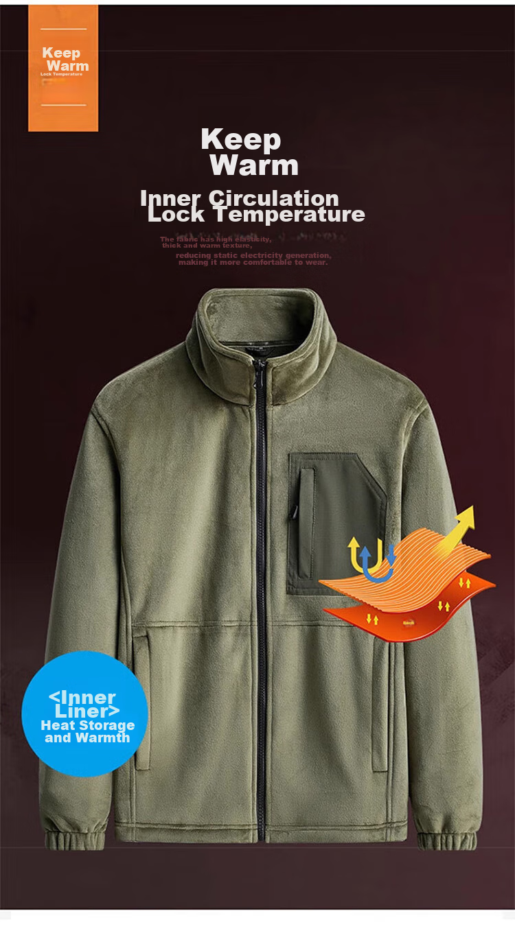 JEEP SPIRIT Men's Three-In Jacket, Autumn And Winter Casual Loose-Fitting Hooded Workwear Coat for Me 6