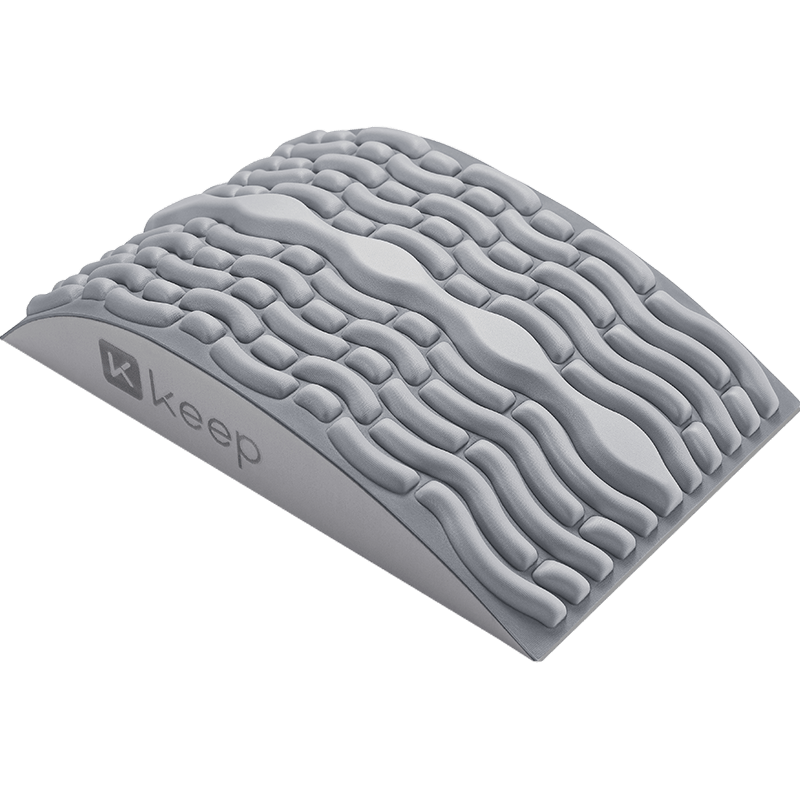 Keep Lumbar Support Back Massager Yoga Back Brace Waist Pillow, Gray