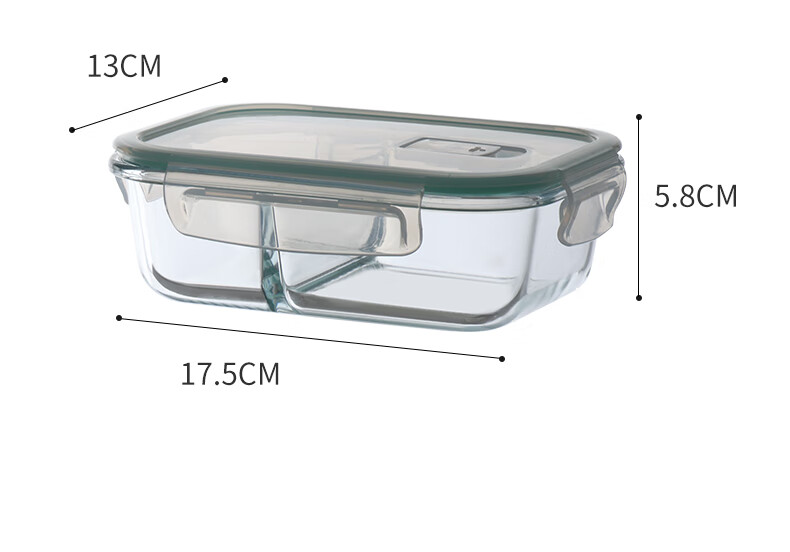 BJ High Borosilicate Glass Lunch Box for Office Workers, Microwave-Safe And Refrigerator-Ready Food Storage Container, Round 650ml 18