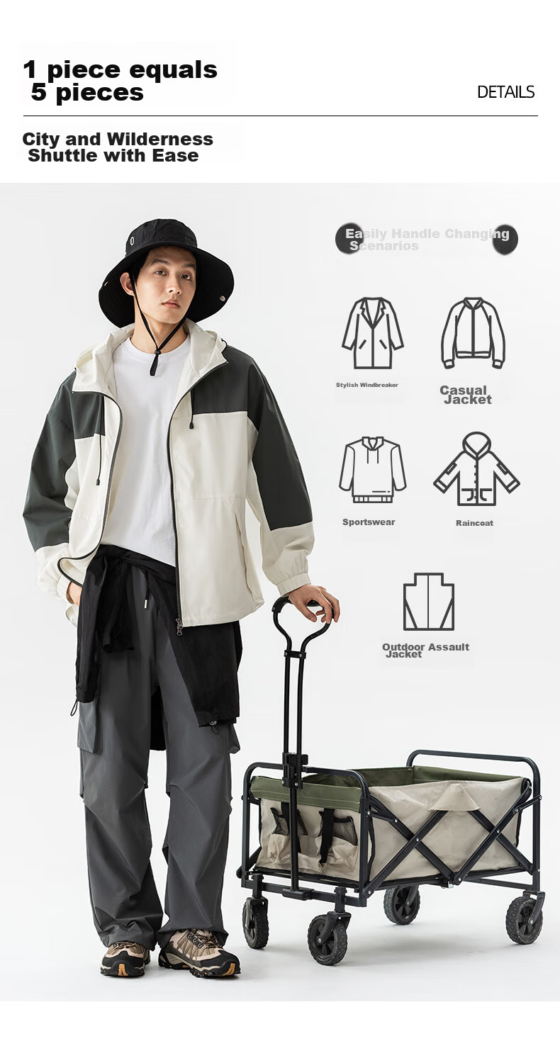 Baleno Men's Sports Woven Jacket, Spring And Autumn Outdoor Windproof Water-Resistant Casual Hooded Jacket, Simple Versatile Windbreaker 10