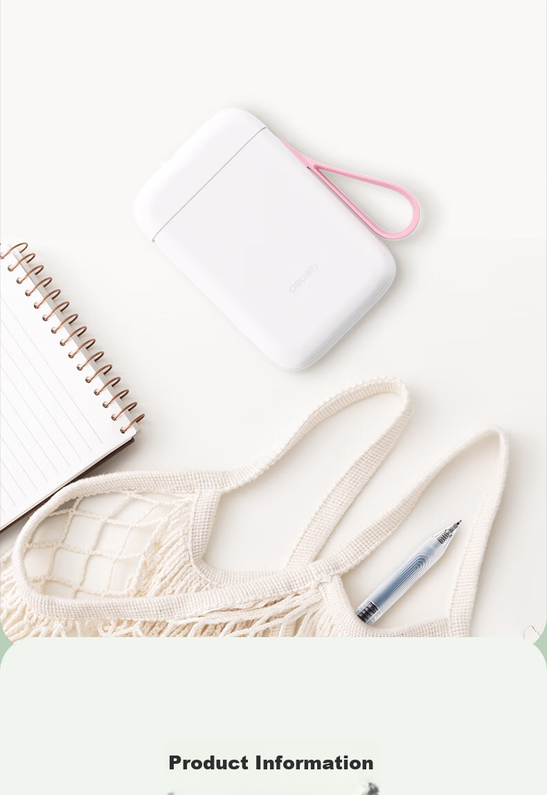 Deli Q10Pro Snow White, Portable Thermal Label Printer for Home Use, Journal Name Sticker Organizer Price Tag Food Label Printer, Mobile Bluetooth Connectio 15