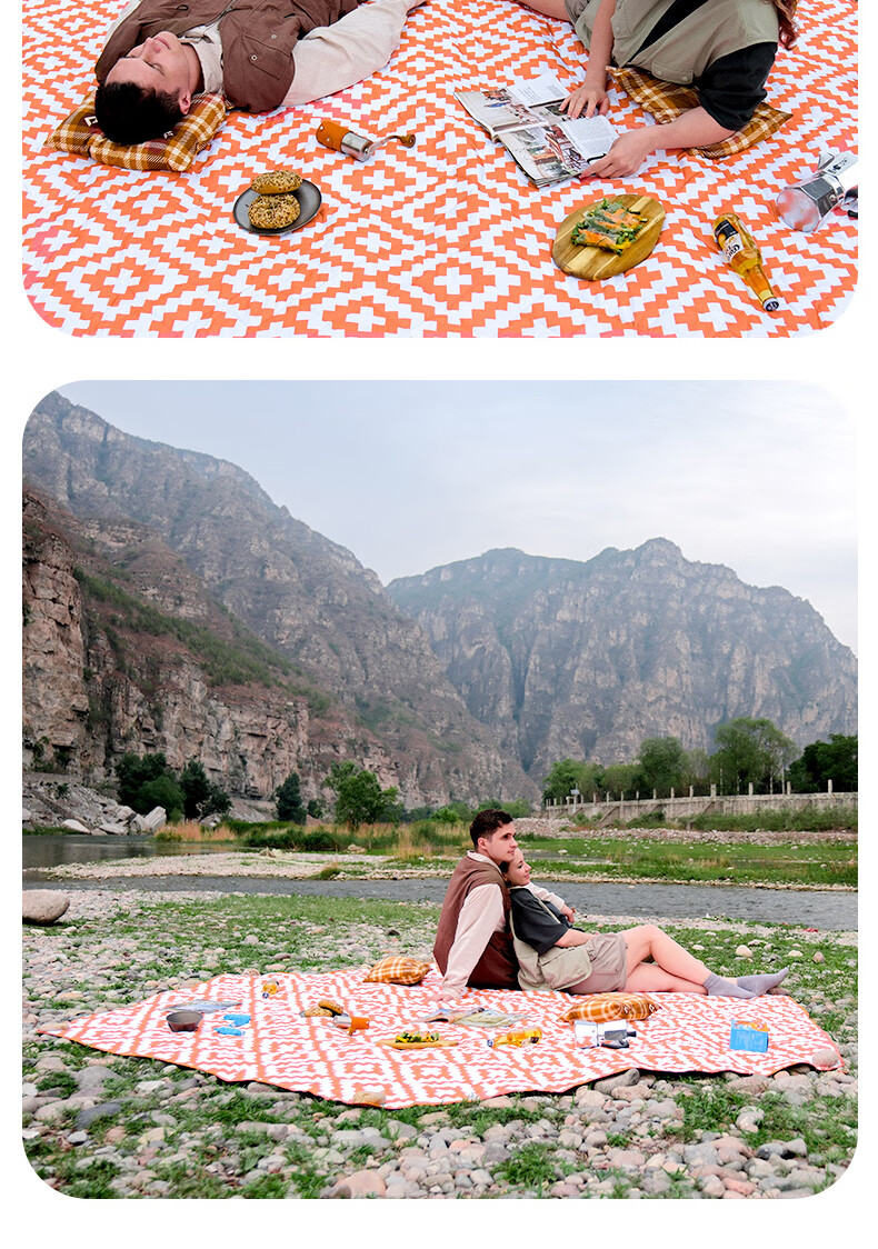 KingCamp Outdoor Picnic Mat Camping Mat Lawn Moisture-Proof Mat Tent Sleeping Mat Ultrasonic Cartoon Floor Mat Machine Washable KP2501 12