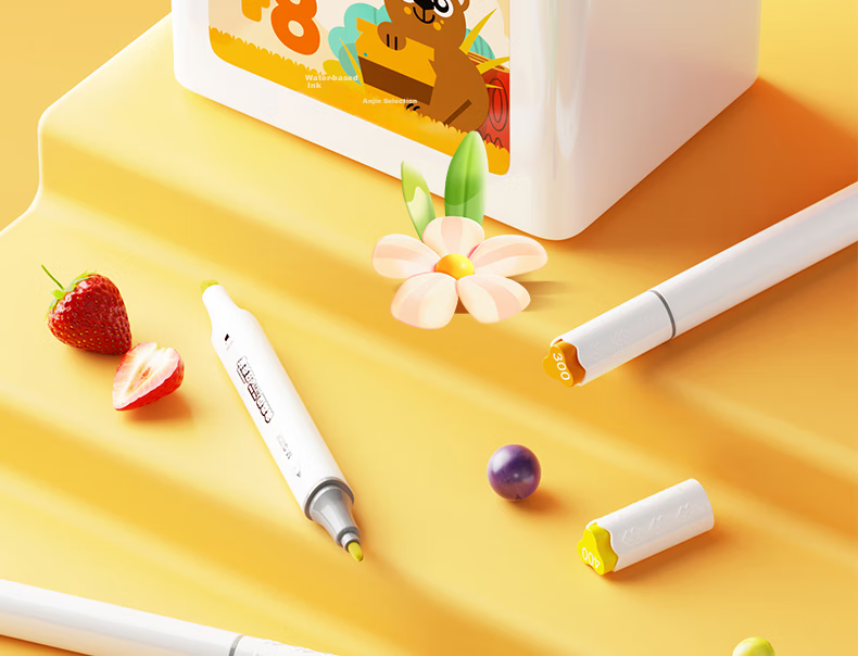 M&G Stationery, 36 Colors Food-Grade Water-Based Markers, Children's And Student Watercolor Pens, Drawing Pens, Dual-Tip Thick And Thin Triangular Barrel, Washable, Birthday And Graduation Gift, APMT80C7 3
