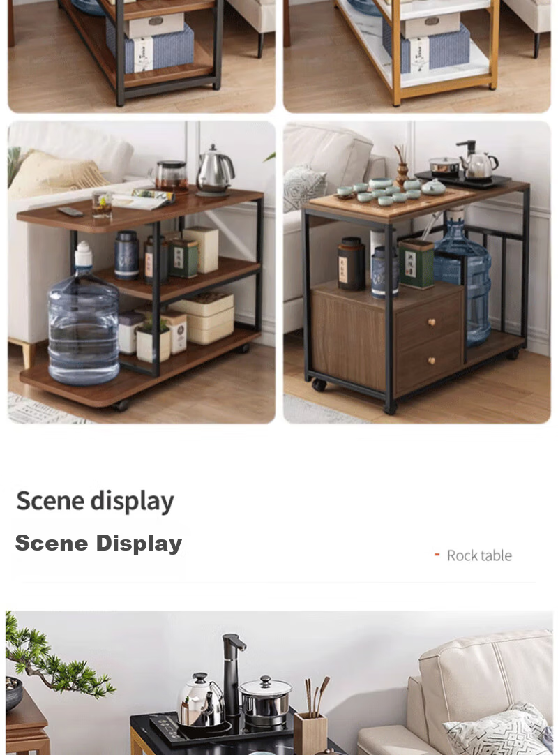 OLENOUFENG Side Table, Small Apartment Coffee Table, Sofa Side Cabinet, Tea Table, Home Storage Rack, Simple Storage Shelf, Floor-Standing Storage Rack 11