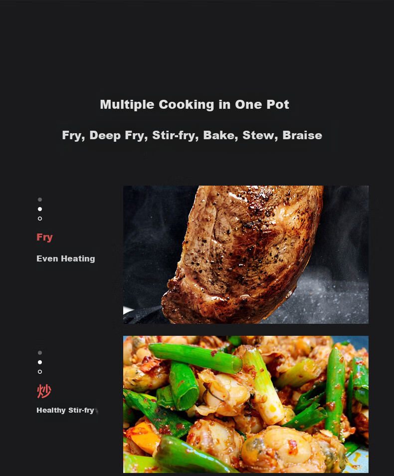 LODGE [Imported from USA] 26cm Flat Bottom Deep Frying And Stewing Pot, Non-Coated Non-Stick Cast Iron Pan L8DSK3 9