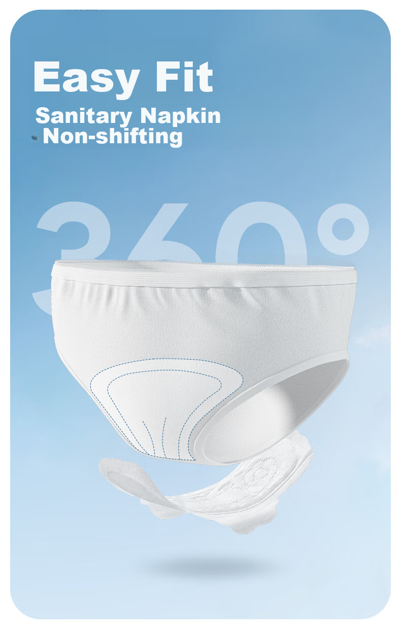DR.ROOS Disposable Underwear for Women, Pure Cotton High-Waist 7A Antibacterial, for Business Trips, Travel, Postpartum Maternity Underwear, 6 Pieces, Size L, Weight up to 110 Ji 14