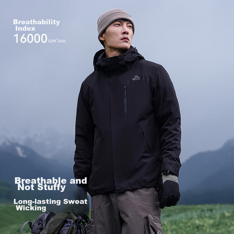Куртка-трансформер Pelliot Mountain Classic 2.0 для мужчин и женщин, тройная ветровка, теплая верхняя одежда для осени и зимы, цвет огненно-красный, размер XL
