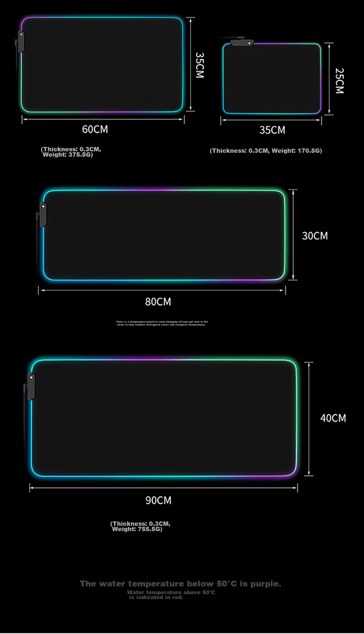 BUBM Gaming Mouse Pad, Extra Thick 6MM Mouse Pad, Suitable for LOL And PUBG Games, Square Gaming Mouse Pad, Thickened Smooth Mouse Pad - E-Sports White Tiger 9